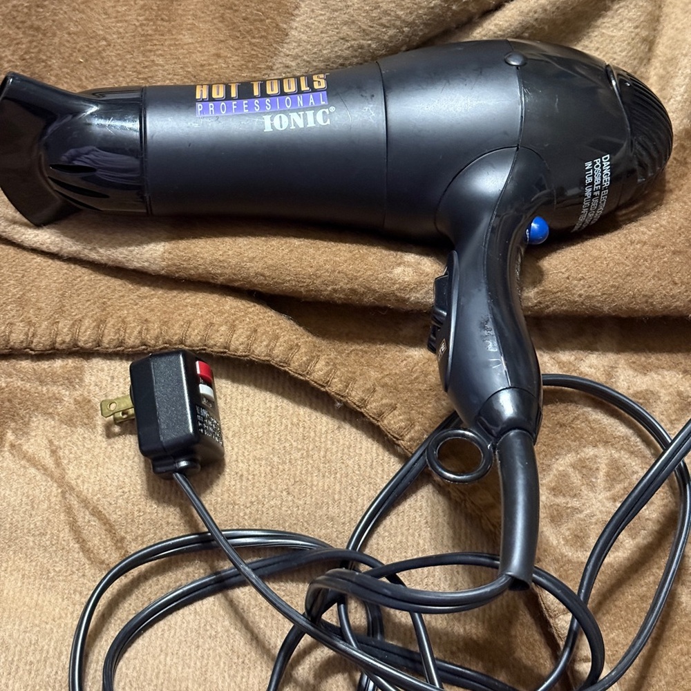 Hot Tools professional ionic Black Salon-Grade Hair Dryer with Matte Finish